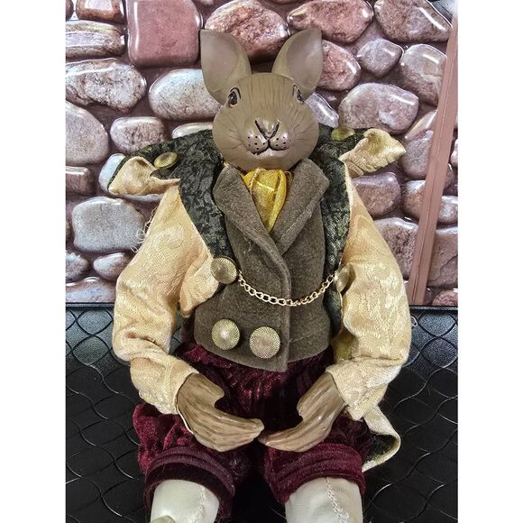 Mark Roberts Poseable Shelf Sitter Rabbit #B15 - Picture 3 of 7